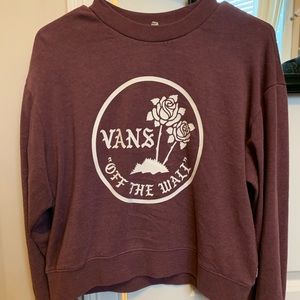 “Off the wall” Vans Extra Small light maroon sweatshirt